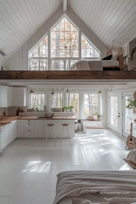 40 Scandinavian Tiny Houses That Look Amazing (Pictures) Small House For 2 People, Small Home Architecture Design, Tiny House Ceiling Ideas, Farmhouse Tiny House Interior Design, Tiny House In Woods, Tiny Home Village Layout, Small Lake House Interior, Tiny Beach House Plans, Long House Design