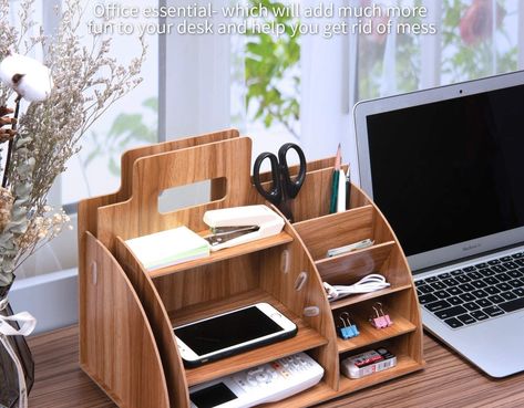 Wooden Desk Organiser, Desk Organisers, Secondary Research, Desk Organiser, Wooden Desk Organizer, Wooden Organizer, Shelf Furniture, Study Stationery, Big Desk