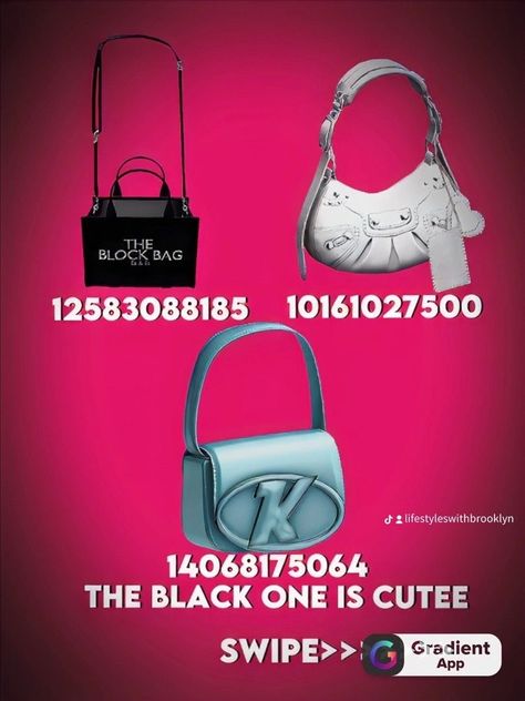 Purse Berry Avenue Code, Berry Ave Bag Code, Roblox Bag Codes, Baddie Christmas Outfits, Roblox Purse Codes, Accessory Codes, Berry Avenue Codes, Y2k Bags, Christian Dior Bag