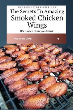 Smoked Bbq Chicken Wings, Chicken Wing Smoker Recipes, Bbq Smoker Recipes Chicken, Pit Boss Chicken Wings, Grill And Smoker Recipes, Smoked Frozen Chicken Wings, Trager Smoked Chicken Wings, Treager Recipes Chicken Wings, Smoked Party Wings