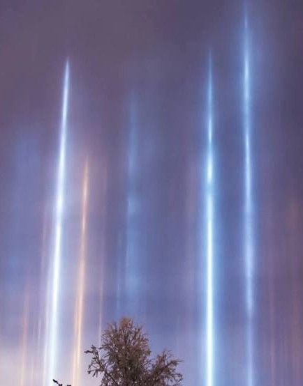 Crystal Pillar, Nighttime Sky, Ice Storm, Fire Element, Light Energy, Sky Photos, Beams, Crystals, Purple