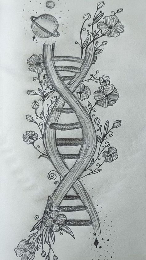 Sketching Light, loose lines to outline shapes and ideas. Materials: Pencils (HB, 2B, 4B), erasers. Tip: Start with light strokes and gradually build up details. Line Drawing Focuses on the use of lines to create images without shading. Materials: Fine liners, pens, or pencils. Tip: Use varying line thickness to add depth and interest. Dna Drawing Art, Birthday Sketch Art Drawings, Mini Diary Drawing, Dna Sketch, Aesthetic Drawing Sketches Simple, Dna Drawing, Outline Shapes, Drawing Ideas Creative, Dog Drawings