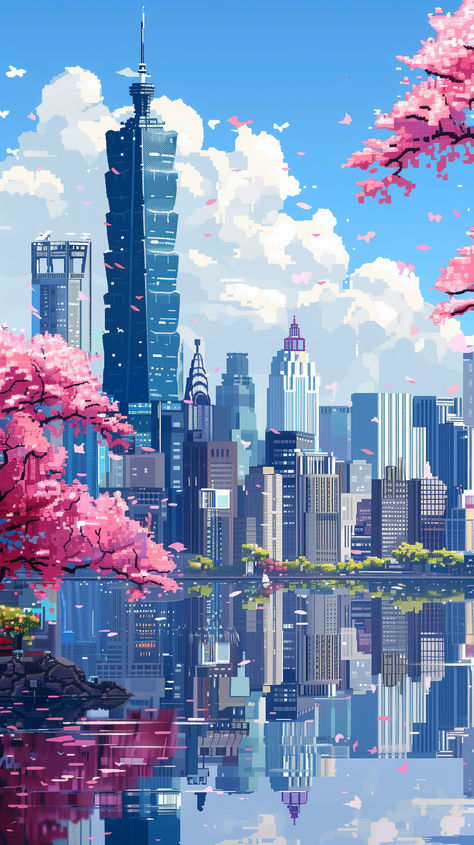 Pixel Art Cityscape #pixelart #wallpaper Cityscape Pixel Art, Wallpaper Png Background, Winter Pixel Art Wallpaper, Pixel Animation Wallpaper, Cool Pixel Art Wallpaper, Pixel Christmas Wallpaper, Cute Pixel Art Backgrounds, Aesthetic Pixel Wallpaper, Pixel Art Background Landscapes