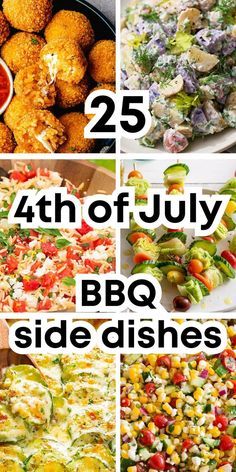 Looking for the 4th of July BBQ side dishes? I have 25 easy and quick recipes that will amaze your crowd at the party. These 4th of July BBQ sides include cold salads, but also warm wonders. Check them out! Side Dishes Bbq, 4th Of July Food Sides, Easy Bbq Sides, Bbq Recipes Sides, Easy Bbq Side Dishes, Easy And Quick Recipes, 4th July Food, 4th Of July Food, Cold Side Dishes