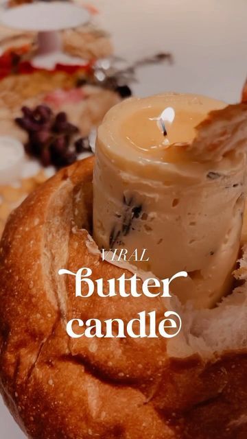 Edible Butter Candle Diy, Viral Butter Candle, Edible Butter Candles, Butter Candle Appetizer, Copycat Sauces, Edible Candles, Butter Candle, Butter Boards, Quick Apps