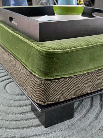 Diy Ottoman, Floor Seating, Diy Coffee Table, A Rug, Diy Coffee, Extra Seating, Floor Cushions, Furniture Projects, Fabric Covered