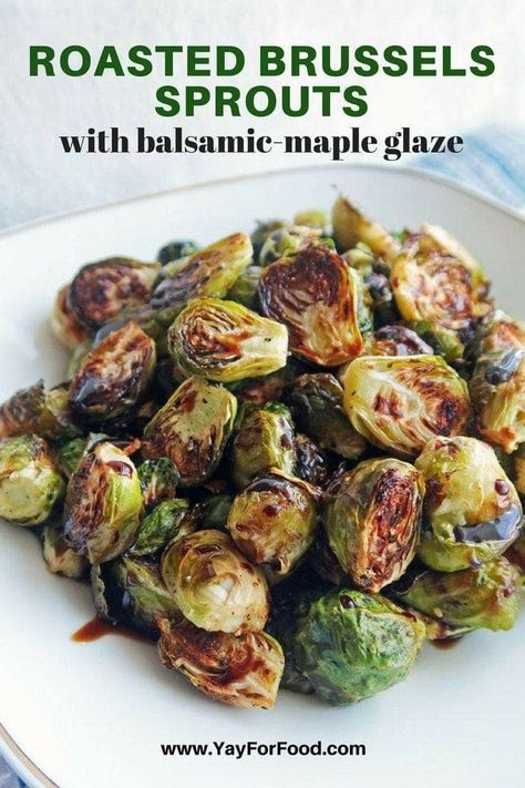 Think you don't like Brussels sprouts? Try roasting them. It brings out the nutty sweetness of the Brussels sprouts. They are perfectly complemented by the tangy and sweet balsamic-maple glaze, which makes this dish oh so delicious! Maple Brussel Sprout Recipes, Maple Roasted Brussel Sprouts, Sprout Recipe, Chipotle Powder, Roasted Sprouts, Brussels Sprout, Roasted Brussels Sprouts, Roasted Brussel, Vegan Side Dishes