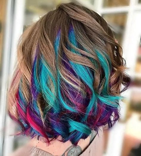 Underlights Hair, Peekaboo Hair, Violet Hair, Multicolored Hair, Ombré Hair, Bright Hair, Unicorn Hair, Hair Blog, Hair Images