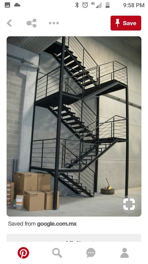 Industrial Staircase Design, Steel Stairs Design, Industrial Staircase, Metal Staircase, درج السلم, Outside Stairs, Staircase Outdoor, External Staircase, Building Stairs