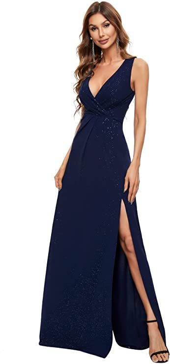 Navy Wedding Dress, Beautiful Evening Dresses, Long Evening Dresses, Evening Dress Floor Length, Ever Pretty, Affordable Dresses, Glitter Dress, Comfy Dresses, Small Dress