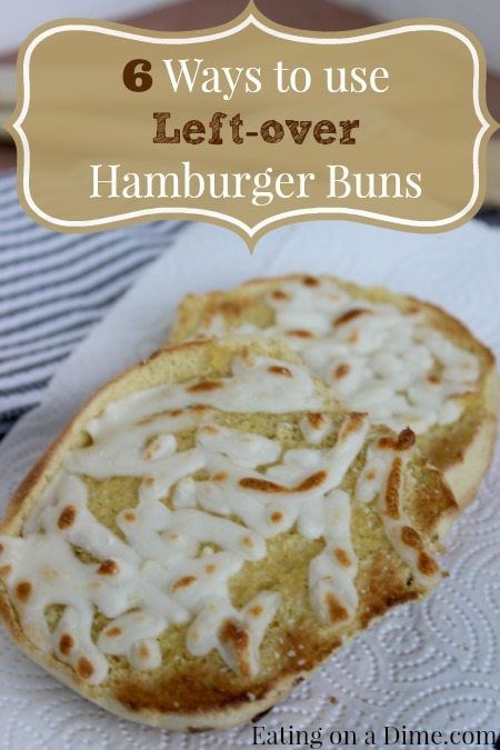 Don't you hate it when you only have one or two Hamburger buns leftover after a party or a grilling night? Don't throw those away! Those babies are perfect for other meals :) Take a minute to read these easy ways to use those leftover hamburger buns. Things To Do With Hamburger Buns, How To Use Up Hamburger Buns, Leftover Hamburger Buns, Eating On A Dime, Leftover Bread, Cheesy Bread, Hamburger Buns, Bun Recipe, Cooking For Two