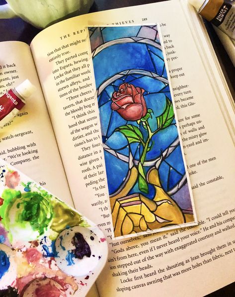 Disney Bookmarks Diy, Beauty And The Beast Bookmark, Disney Bookmark, Bookmark Disney, Disney Bookmarks, Disney Watercolor, Disney Doodles, Handmade Bookmarks Diy, Disney Canvas Art