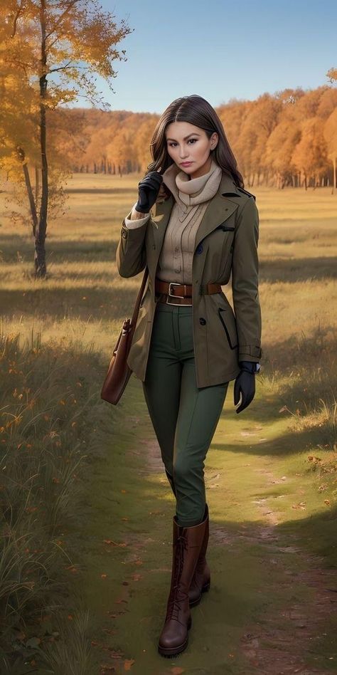 Womens Hunting Outfits, English Style Clothes, Equestrian Outfits Winter, English Hunting Outfit, Country Side Outfit, Huntress Outfit, Hunting Outfits For Women, Art Ideas Anime, Fall Maxi Skirt Outfits