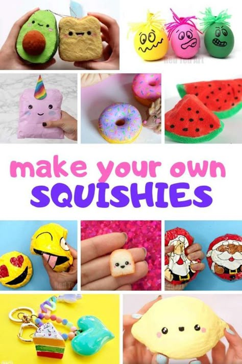 Diy Toys Easy, Diy Fidgets, Homemade Squishies, Fun Crafts For Teens, Squishies Diy, Diy Fidget Toys, Shelf Bookcase, Wooden Shelf, Fun Easy Crafts