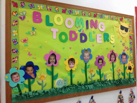 Daycare Bulletin Boards, Toddler Bulletin Boards, Animals Preschool, Toddler Board, Toddler Teacher, Spring Bulletin, Infant Classroom, Spring Bulletin Boards, Spring Classroom