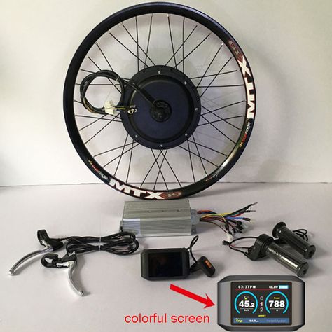 Electric Bike Diy, Electric Bicycle Conversion Kit, Bike Diy, Custom Motorcycles Bobber, Electric Bike Kits, Electric Bike Conversion, Bike Kit, Bicycle Wheel, Electric Power