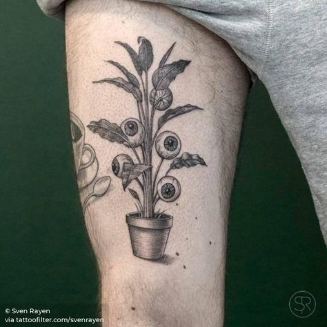 #CoolTattoos #TattooArt #InkMaster #TattooDesigns #InkedUp #TattooLovers #InkInspiration #TattooIdeas #CreativeInk #TattooStyle Ojo Tattoo, Armband Tattoos, Blackwork Tattoos, Tumblr Page, Sweet Tattoos, Plant Tattoo, Botanical Tattoo, Up Tattoos, Halloween Tattoos