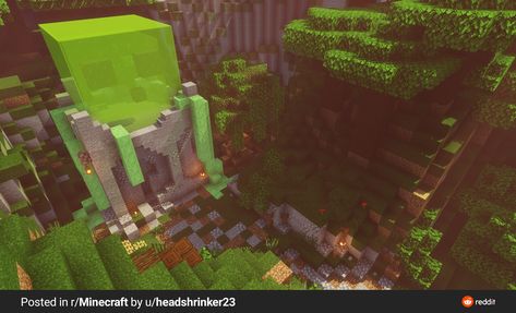 Minecraft Slime Farm, Minecraft Slime Build, Slime Farm, Minecraft Slime, Minecraft Skeleton, Farm Minecraft, Minecraft Kingdom, Minecraft Shops, Minecraft Statues