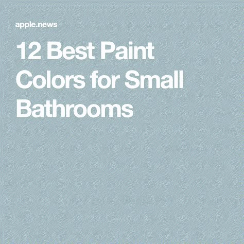 12 Best Paint Colors for Small Bathrooms Half Bath Paint Colors, Paint Colors For Small Bathrooms, Guest Bathroom Colors, Popular Bathroom Colors, Trending Bathroom Colors, Powder Room Paint Colors, Bathroom Paint Ideas, Small Bathroom Paint Colors, Powder Room Paint