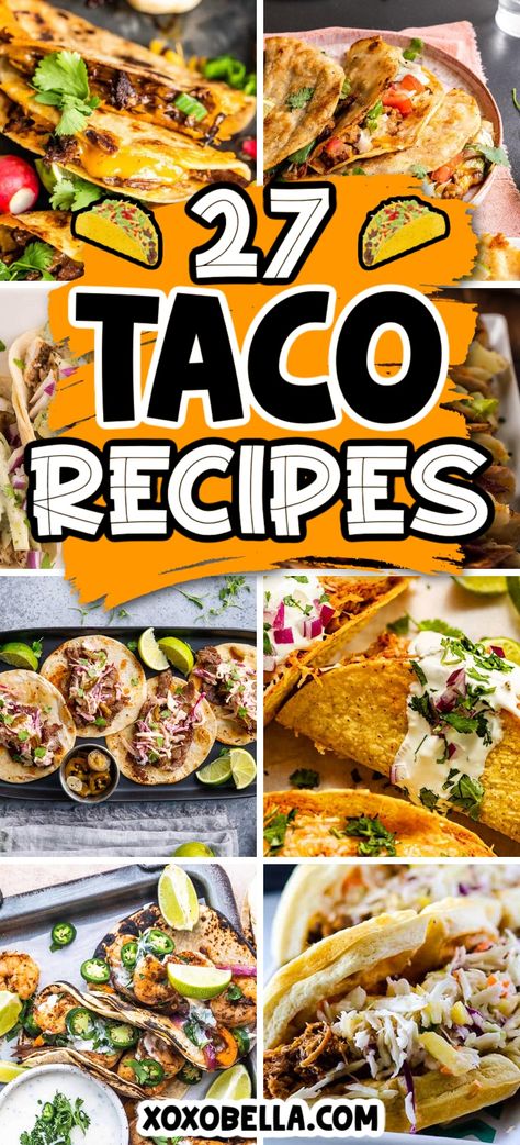 Any day can be taco Tuesday when the taco recipes are this good. Bang bang shrimp tacos, chicken chimichurri tacos and steak street tacos are just a few recipes to try out. These taco recipes are sure to appeal to everyone in the family with their incredible flavours. Taco Tuesdays Recipes, Chimichurri Tacos, Chicken Chimichurri, Steak Street Tacos, Bang Bang Shrimp Tacos, Street Tacos Recipe, Tasty Tacos Recipe, Lamb Taco, Battered Fish Tacos