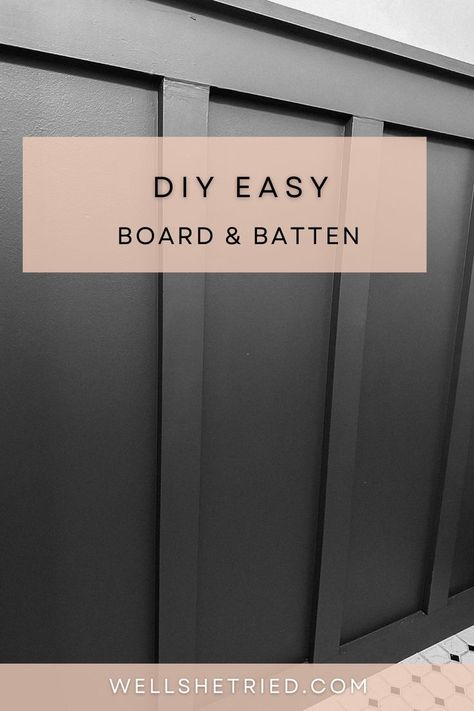 Half Accent Wall Ideas, Board And Batten On Textured Wall Diy, How To Make A Board And Batten Wall, How To Board And Batten, Fake Board And Batten Wall, Board And Batten Wall How To, How To Do A Board And Batten Wall, Installing Board And Batten Wall, Easy Half Wall Panelling