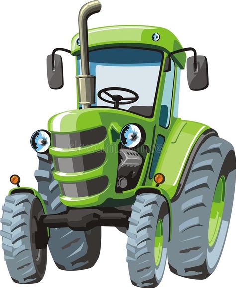 Cartoon Tractor, Tractor Clipart, Tractor Coloring Pages, Farm Cartoon, Cake Designs For Kids, Tractors For Kids, Tractor Tire, American Girl Doll Crafts, Clip Art Pictures