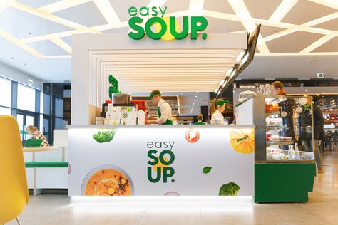 Food Stall Design, Juice Bar Design, Outdoor Restaurant Design, Fast Healthy Meals, Easy Soup, Fast Casual, Stall Designs, Food Graphic Design, New Food