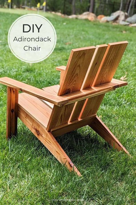 How to Build a DIY Adirondack Chair (Modern Design) Diy Adirondack Chair, Outdoor Chairs Diy, Patio Chairs Diy, Adirondack Chairs Diy, Diy Wood Plans, Diy Outdoor Seating, Modern Adirondack Chair, Diy Seating, Adirondack Chair Plans