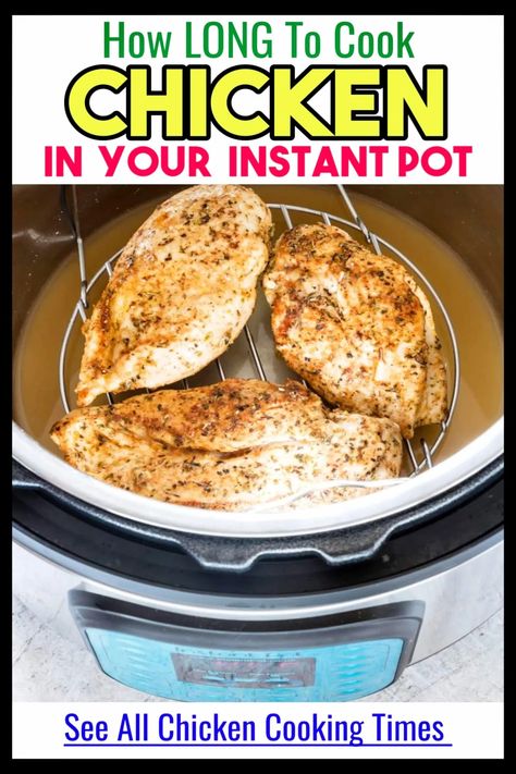 Instant Pot Cooking Times, Staple Meals, Chicken Cooking Times, Cooking Frozen Chicken Breast, Instant Pot Chicken Recipes, Staple Recipes, Instant Pot Freezer Meals, Chicken Breast Crockpot Recipes, Cooking Frozen Chicken