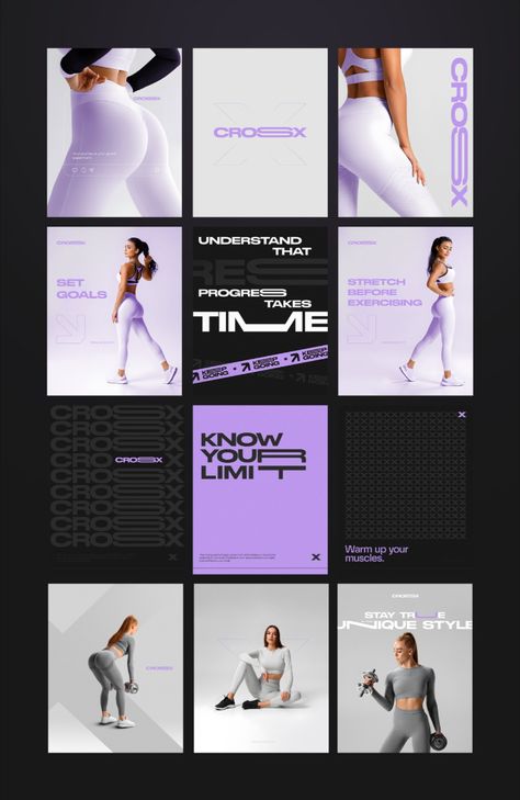 Logo Design Fitness Social Media Design, Fitness Branding Design, Gym Social Media, Fitness Branding, Business Web Design, Social Media Branding Design, Sport Branding, Social Media Post Design, Fitness Logo Design