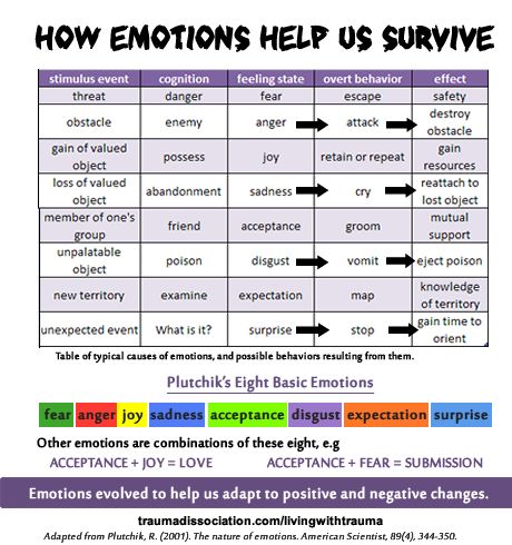 From http://traumadissociation.com/livingwithtrauma - Plutchik's The Nature of Emotions Mental Health Counseling, School Social Work, Counseling Activities, Therapy Counseling, Counseling Resources, Family Therapy, Play Therapy, Therapy Worksheets, Group Therapy