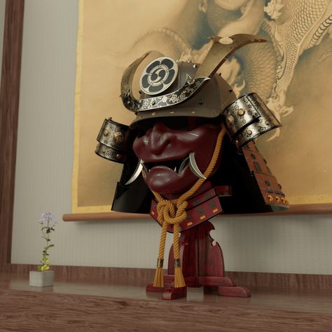 Dogman Encounters, Japanese Samurai Helmet, Warhammer Samurai, Samurai Helmet, 3d Projects, 3d Artist, Japanese Culture, Samurai Gear, The Darkest