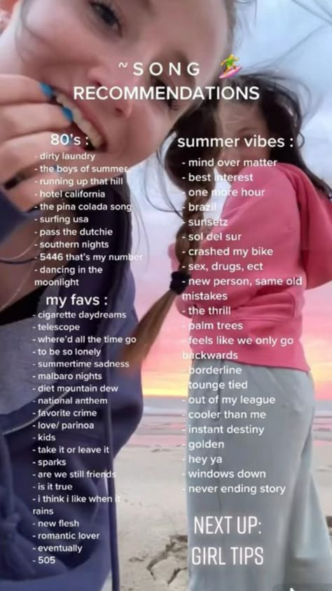 Good Summer Songs, Teen Songs, Road Trip Playlist, Summer Songs Playlist, Song Recs, Fun List, Good Summer, Summer Playlist, Upbeat Songs