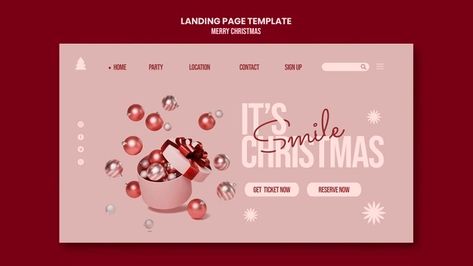 Free PSD | Merry christmas landing page Christmas Social Media Post, Christmas Social Media, Party Banner Template, Landing Page Inspiration, Christmas Celebration, Christmas Templates, Party Flyer, Page Template, Instagram Story Template