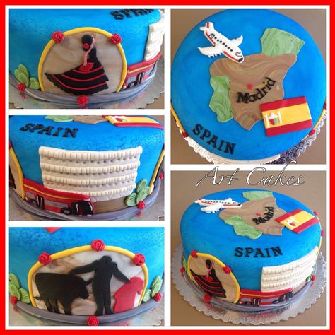 Spain Vacation Cake Spain Cake, Fitness Wall Art, Spanish Flag, Spanish Flags, Flag Cake, Spain Vacation, Spain, Kids Rugs, Flag