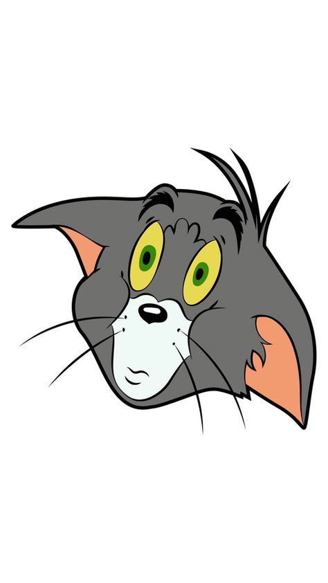 Tom the cat from Tom and Jerry's cartoon series is shocked and confused about all the situations around the world. It's probably your face when get accused of something you So when you want to show... Jerry Stickers, Don't Touch My Phone Wallpapers Cute, Tom The Cat, Tom Cartoon, Teeth Aesthetic, Photography Name Logo, Tom And Jerry Pictures, Profile Dark, Anime Cover