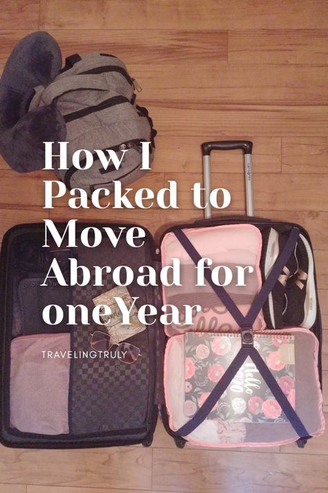 Study Abroad Packing List, Study Abroad Packing, Abroad Packing List, Vacation Packing Tips, Suitcase Packing Tips, One Suitcase, Semester Abroad, Packing Hacks Clothes, Moving Overseas