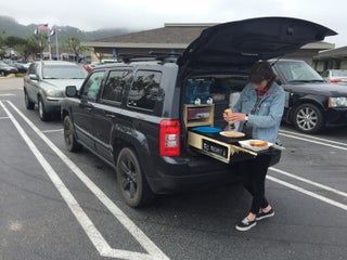 The Ultimate Car Camping Setup : 8 Steps (with Pictures) - Instructables Car Camping Setup, Camping In A Tent, Camping Setup, Heavy Duty Drawer Slides, Suv Camper, Ways To Make Coffee, Suv Camping, Van Conversion Interior, Car Camper