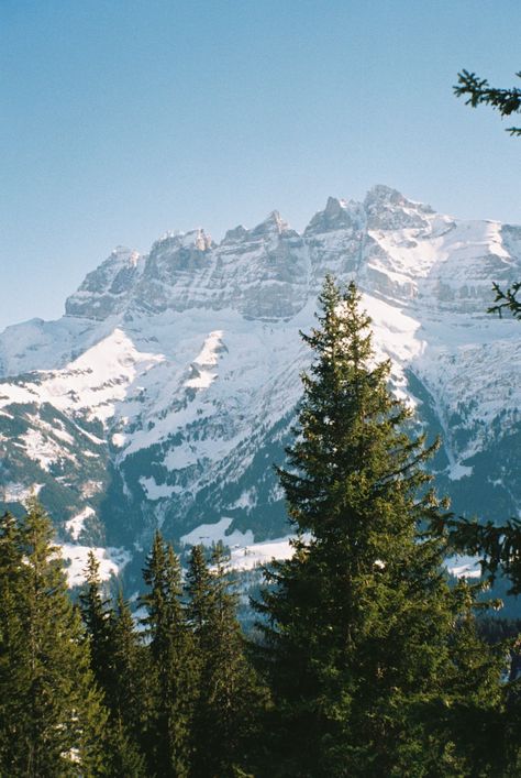 snowy mountains in Switzerland on 35mm film #nikon #swissmountains #swissbeauty #35mm #analoguemountains #kodak #filmisnotdead Mountains On Film, Cinematic Environment, Snowy Nature, Dreamy Photos, Wide Eyes, Adventure Life, Victorian Aesthetic, Film Photos, Mountain Wallpaper