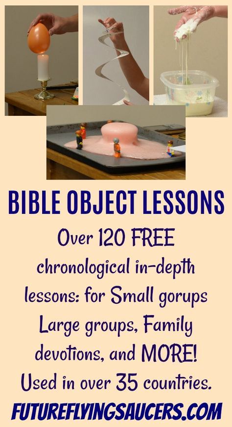 Bible object lessons for kids K-6th grade Bible Lessons For Preteens, Object Lessons For Kids Church, Object Lessons For Sunday School, Free Bible Lessons For Kids, Bible Object Lessons For Kids, Bible Games For Kids, Sunday School Object Lessons, Kids Church Lessons, Bible Object Lessons