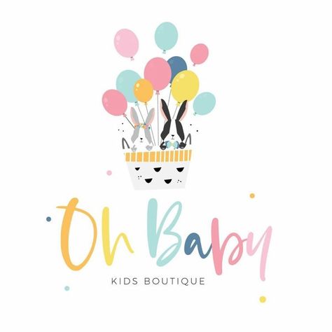 Oh_Baby_Sale✨🫰🏻👼 on Viber Kids Boutique Logo, Baby Logo Branding, Kids Play Centre, Kids Clothing Store Design, Daycare Logo, Kids Branding Design, Shop Name Ideas, Logo Baby, Instagram Feed Layout