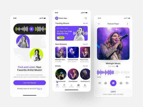 Music App Ui Design, Ui Design App, Music Player App, Figma Design, E-commerce App, Uiux Design, Flyers Design, Application Design, Music App