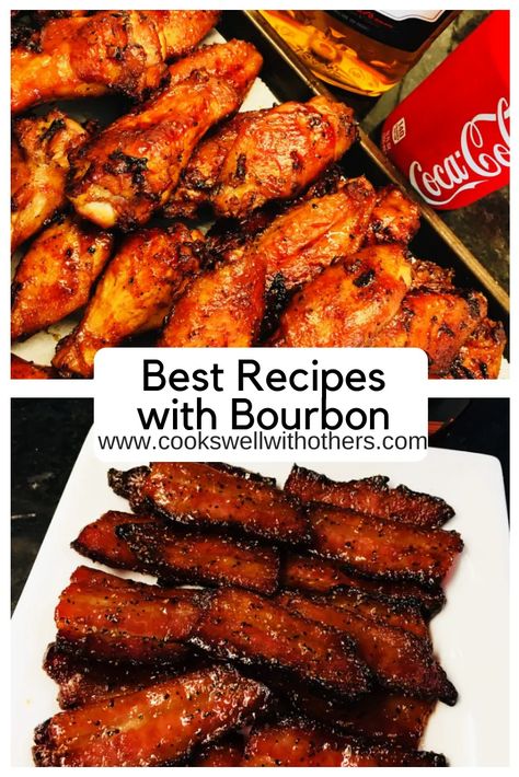 Best Recipes with Bourbon - Cooks Well With Others Recipes With Bourbon, Cooking With Bourbon, Bourbon Glazed Salmon, Slow Cooker Salmon, Glazed Chicken Wings, Bourbon Recipes, Sweet Bourbon, Bourbon Glaze, Grilled Salmon Recipes