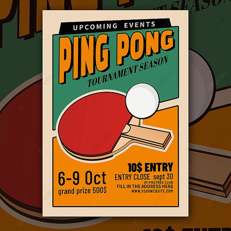 Beer Pong Poster, Ping Pong Poster, Ramadan Games, Ping Pong Tournament, Pong Tournament, Tournament Poster, Tennis Posters, Bar Beer, Desain Buklet