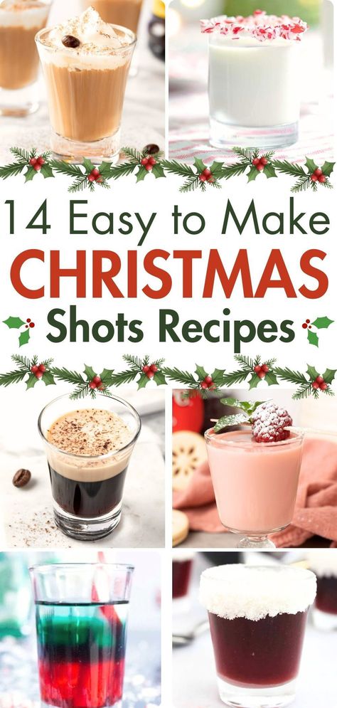 These Christmas Shots are the best shot recipes for Christmas! These are all fun, easy to make alcoholic Christmas shot recipes that are great for large Christmas parties with family and friends. You’ll find shots with tequila, RumChata, Fireball and vodka. There are peppermint shots, gingerbread shots, and cinnamon roll shots. All of these shot recipes are easy to make in a large batch in just a few minutes. So if you’re looking for Christmas shooters for a holiday party, this list is for you! Shots With Tequila, Christmas Shooters, Peppermint Shots, Shooters Alcohol Recipes, Christmas Shots Recipes, Christmas Shots Alcohol, Holiday Shot Recipes, Easy Shot Recipes, Christmas Vodka