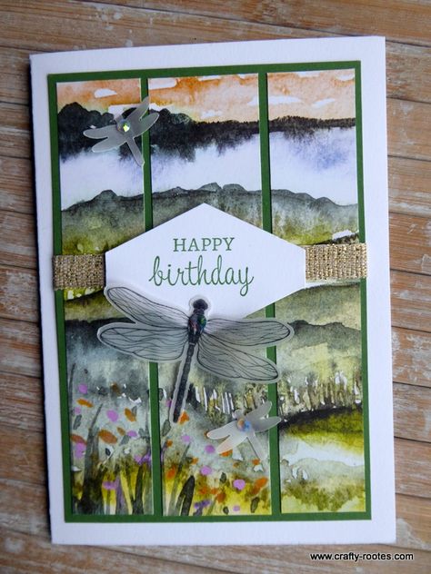 Stampin Up Marvelous Nature, Stampin Up Designer Paper Cards, Stampin Up 2023 Cards, Stampin Up Cards Newest, Designer Paper Cards, Dragonfly Garden, Dsp Cards, Nature Card, Pink Cards