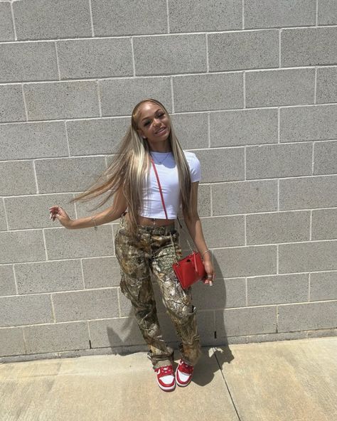 Aaliyah Jarmon, Notti Osama, Instagram Famous, Cute Birthday Outfits, Swag Outfits For Girls, Tomboy Style Outfits, Camo Pants, Cute Swag Outfits