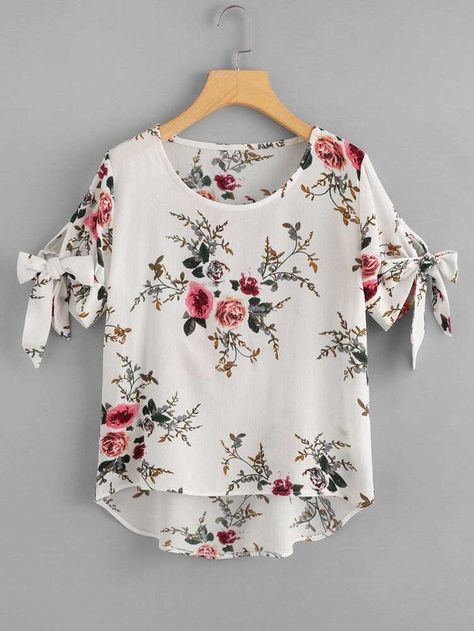 Dip Hem Blouse, Women Blouses Fashion, Fancy Tops, Fashion Tops Blouse, Sleeves Designs For Dresses, Trendy Fashion Tops, Hem Blouse, Fashion Attire, Blouse Online