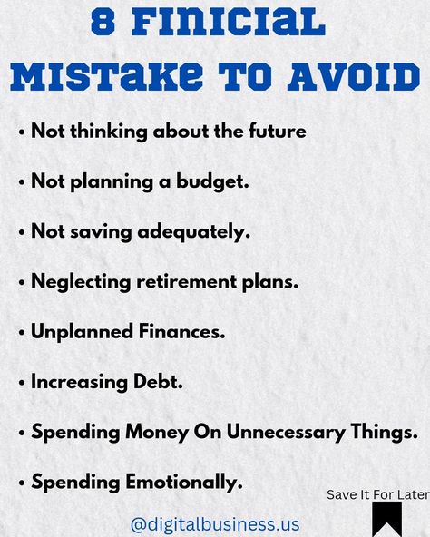 Looking to avoid financial mistakes on Pinterest? Check out our list of the top 8 financial mistakes to avoid. From overspending to ignoring your credit score, we cover it all. Learn how to make smart financial decisions and build a strong financial future with our expert tips and advice. Don't let these common mistakes derail your financial goals
#women #entrepreneur Financial Mistakes, About Relationship, Financial Education, Smart Money, Quality Content, Financial Advice, Retirement Planning, Credit Score, Financial Goals