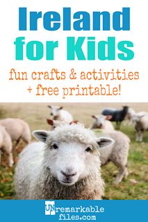 Learning about Ireland is fun and hands-on with these free crafts, ideas, and activities for kids! #Ireland #Irish #educational March Lessons, Ireland Culture, Ireland Country, Free Crafts, Irish Crafts, Country Studies, World Thinking Day, Irish Language, Irish Culture